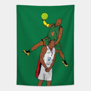 Nate Robinson Dunks Over Dwight Howard Tapestry