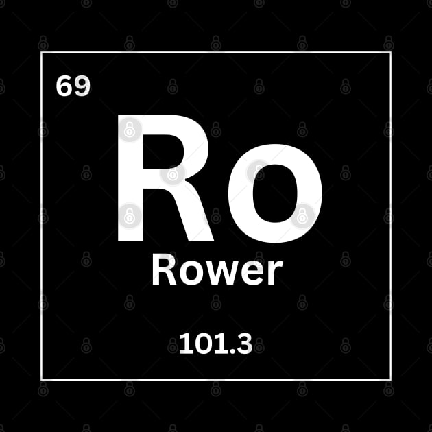 Rower periodic table funny design by RowingParadise