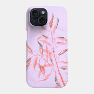 Autumn watercolor leaves on branches, red autumn colors in watercolor Phone Case