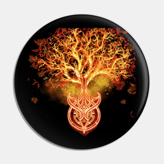 Yggdrasil Tree of Life Pin by theroseandraven