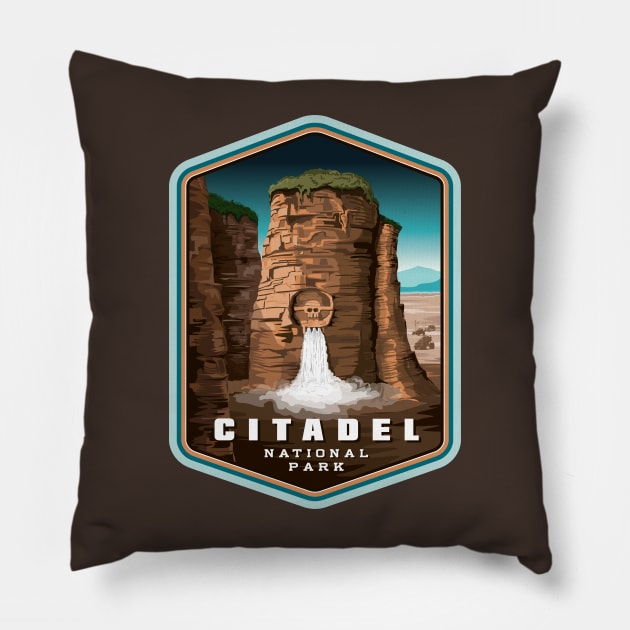 Citadel National Park Pillow by MindsparkCreative