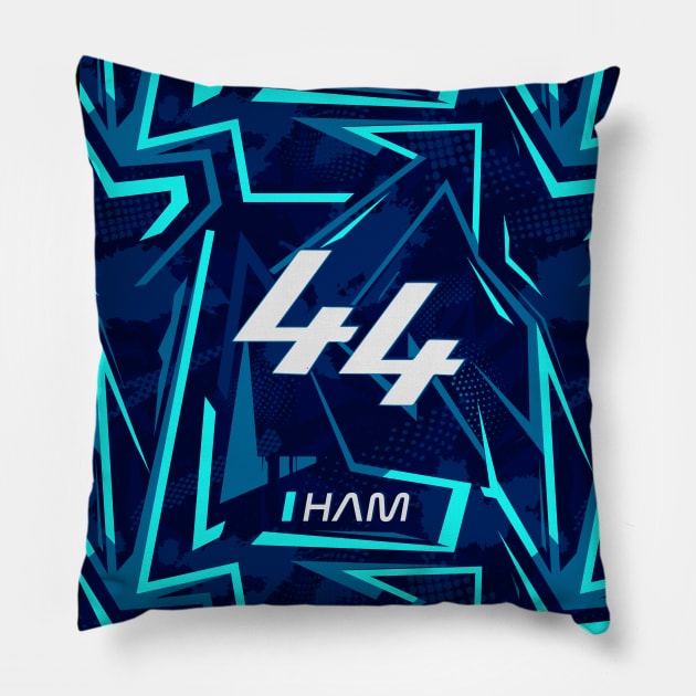 Lewis Hamilton - Retro_Design_2023 Pillow by F1  Studio7