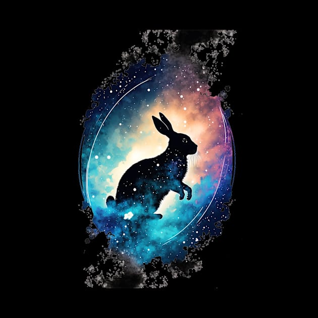 Year of the rabbit chinese zodiac sign in shiny galaxy by Art8085