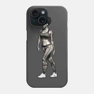 Woman in yoga and gym clothes Phone Case