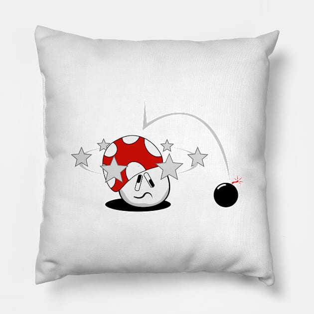 Funny mushroom cartoon Pillow by Toogoo