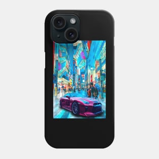 Car Tokyo Neon Synthwave Phone Case