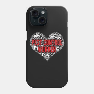 Pest control worker Heart Shape Word Cloud Design design Phone Case