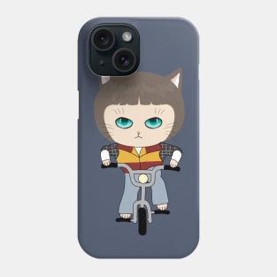 Stranger Things - Cat Will Byers with bike Phone Case