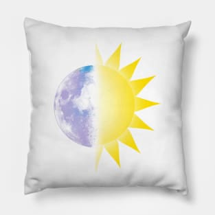 Half moon half sun Pillow