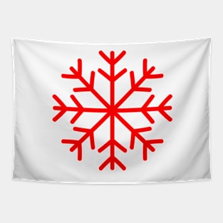 Red Snowflake Tapestry