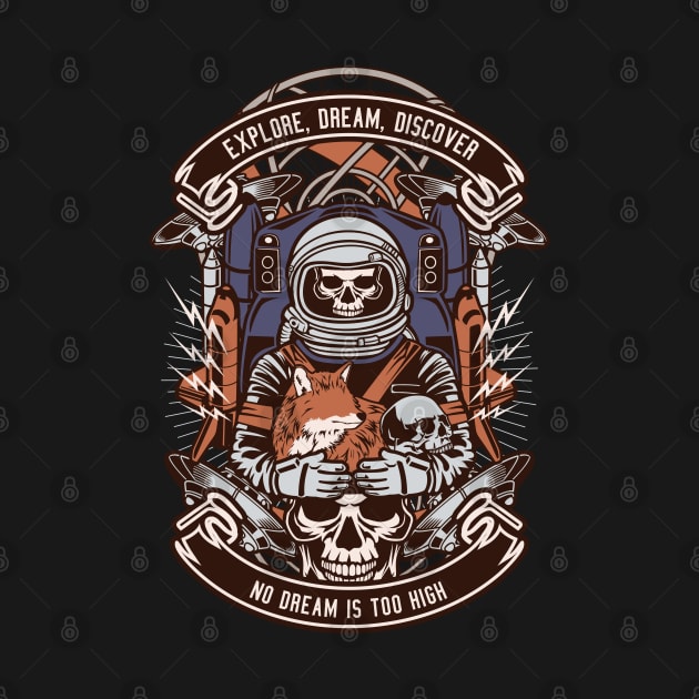 Skull astronaut by silent_warrior