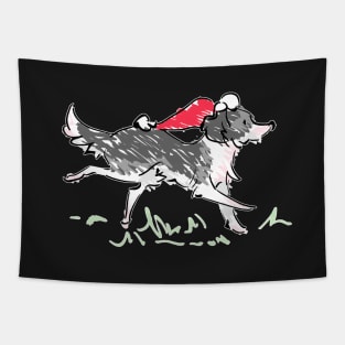 Christmas Collie Tapestry