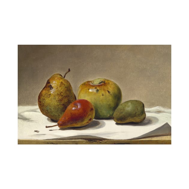 Three Pears and an Apple by David Johnson by Classic Art Stall