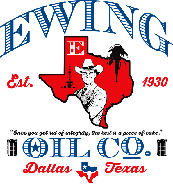 Ewing Oil Co. Kids T-Shirt by Alema Art