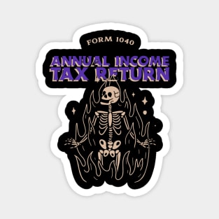 Form 1040 – Tax Return Hellfire Skeleton Magnet