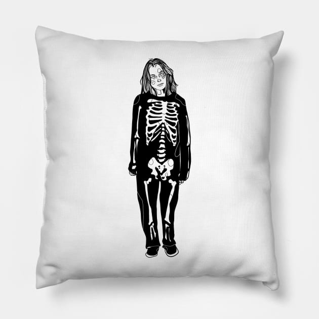 Phoebe Skeleton Suit Pillow by annijyn
