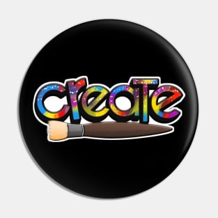 CREATE art word design Pin