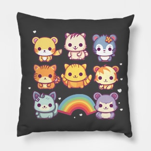 Kawaii Pride Animal Squadron Pillow