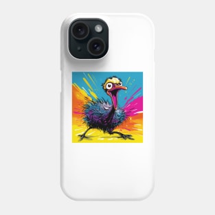 Ostrich Cartoon Pop Art 1 Phone Case