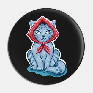 Babushcat Cute Russian Cat Pun Pin