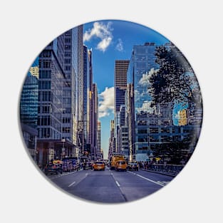 Midtown Manhattan Skyline Street NYC Pin