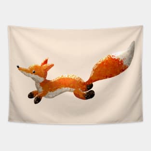 Toby the Fox Running Tapestry