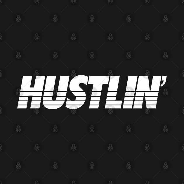 Hustlin' Stripes WHT by Tee4daily