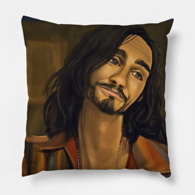 TUA Klaus Hargreeves Robert Sheehan Pillow by Daria Popkova