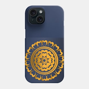 Golden abstract Mandal ornate pattern for background, invitation cards and templates. Phone Case