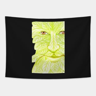 Man of the Forest, Green Man- Light Purple Tapestry