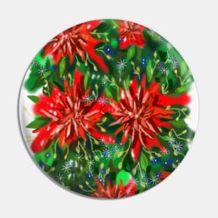 Red flowers Pin