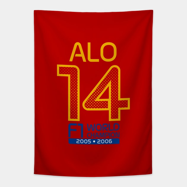 ALO 14 Logo Spanish Design Tapestry by Hotshots