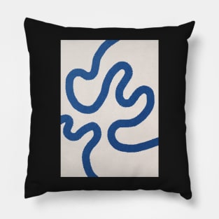Blue line, Abstract art Pillow