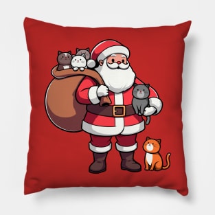 Meowy Christmas Pillow