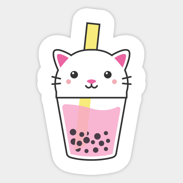 Cute Kawaii Bubble Tea Boba Milk Cat Lover Gift Idea Bubble Tea