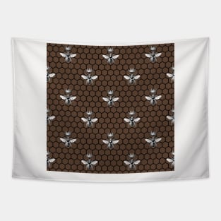 Bee Neck Gator Brown Honycomb Queen Bee Beekeper Tapestry