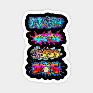 graffiti 4 music tags by LowEndGraphics Magnet