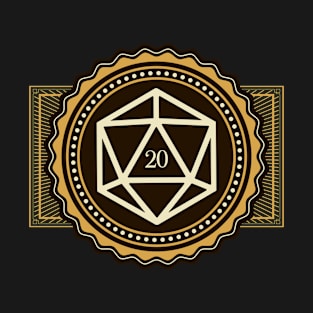 Retro Polyhedral D20 Dice T-Shirt