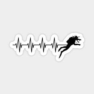 Scuba diver heartbeat Magnet