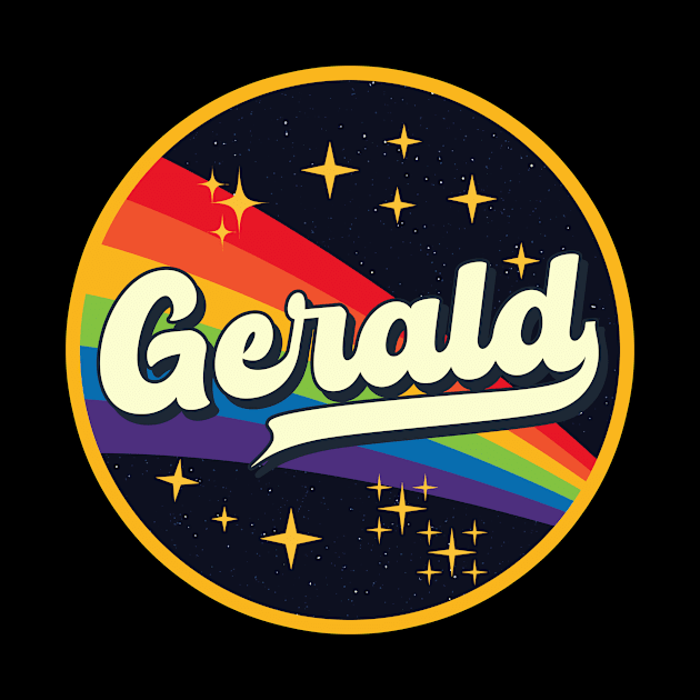 Gerald // Rainbow In Space Vintage Style by LMW Art