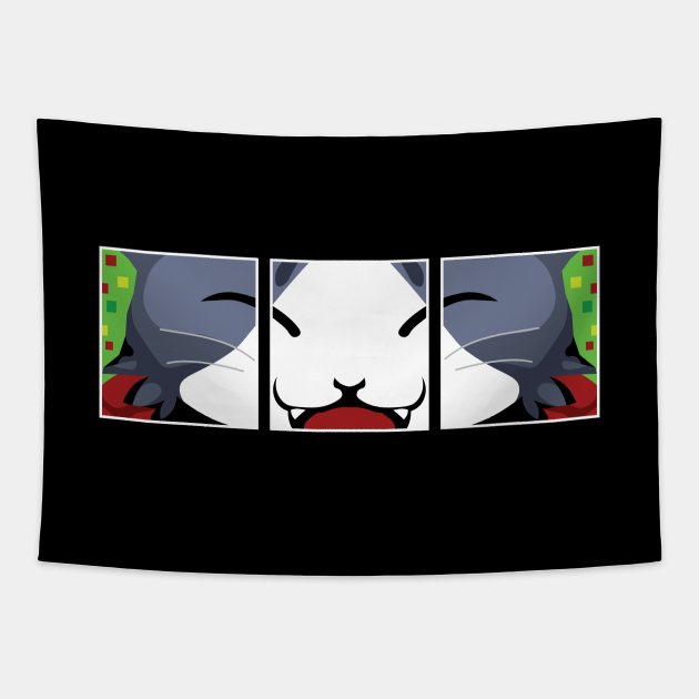 Cait Sith Game Over Cait Sith Tapestry TeePublic