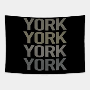 Gray Text Art York Tapestry