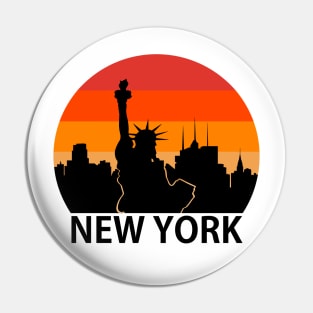 Vintage New York City with Statue of Liberty Pin