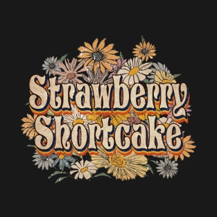 Vintage Shortcake Flowers Name Personalized Birthday T-Shirt