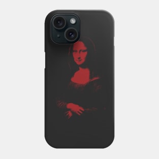 Crimson Red Mono Color Mona Lisa Phone Case