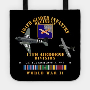 194th Glider Infantry Regiment w Towed Glider w WWII w EUR SVC Tote