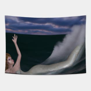 The mermaids for ocean and coastal lovers who also love surfing and seeing animal creatures Tapestry