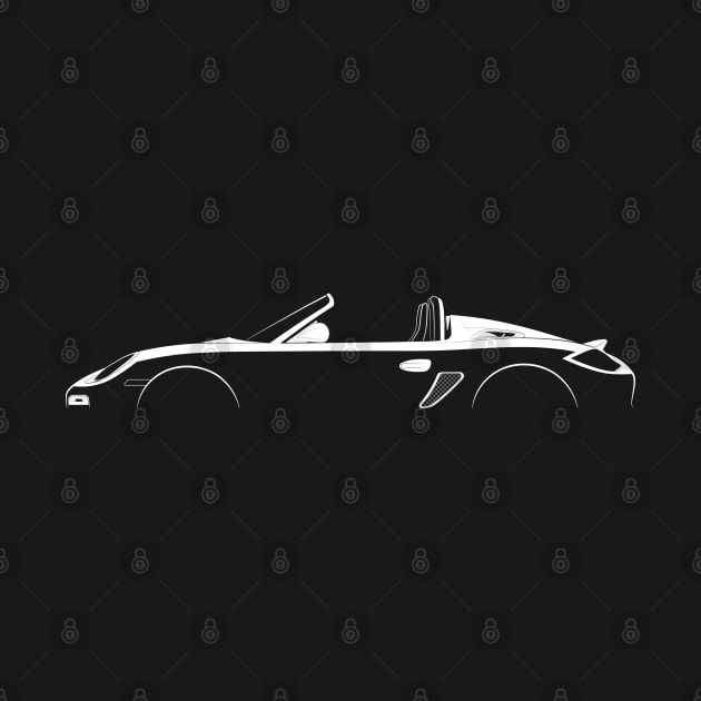 Porsche Boxster Spyder (987) Silhouette by Car-Silhouettes
