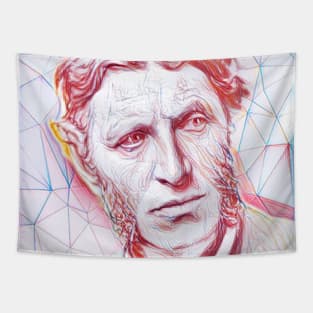 Matthew Arnold Portrait | Matthew Arnold Artwork | Line art Tapestry