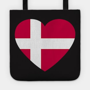 I Love Denmark // Heart-Shaped Danish Flag Tote